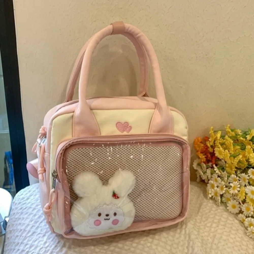 Bolsa de Ombro Transparente Y2K, Japonês JK Itabag, Saco de Escola dos Desenhos Animados dos Estudantes Bolsa de Armazenamento