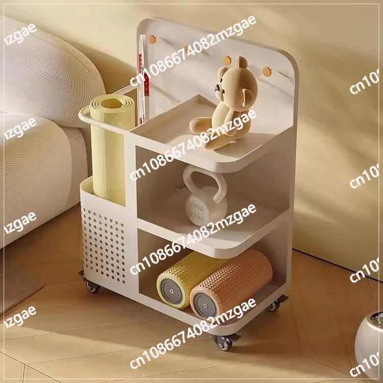 Home Gym Storage Rack Yoga Mat Foam Roller Dumbbell Organizer Workout Equipment Storage Basket Sports Gear Holder Stand