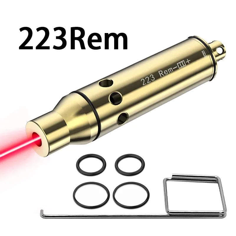 

Tactical Laser Bore Sight 223Rem Caliber Red Dot Laser Sight Brass Bullet for Rifle Glock Pistol Airsoft Shotgun Gun Weapon