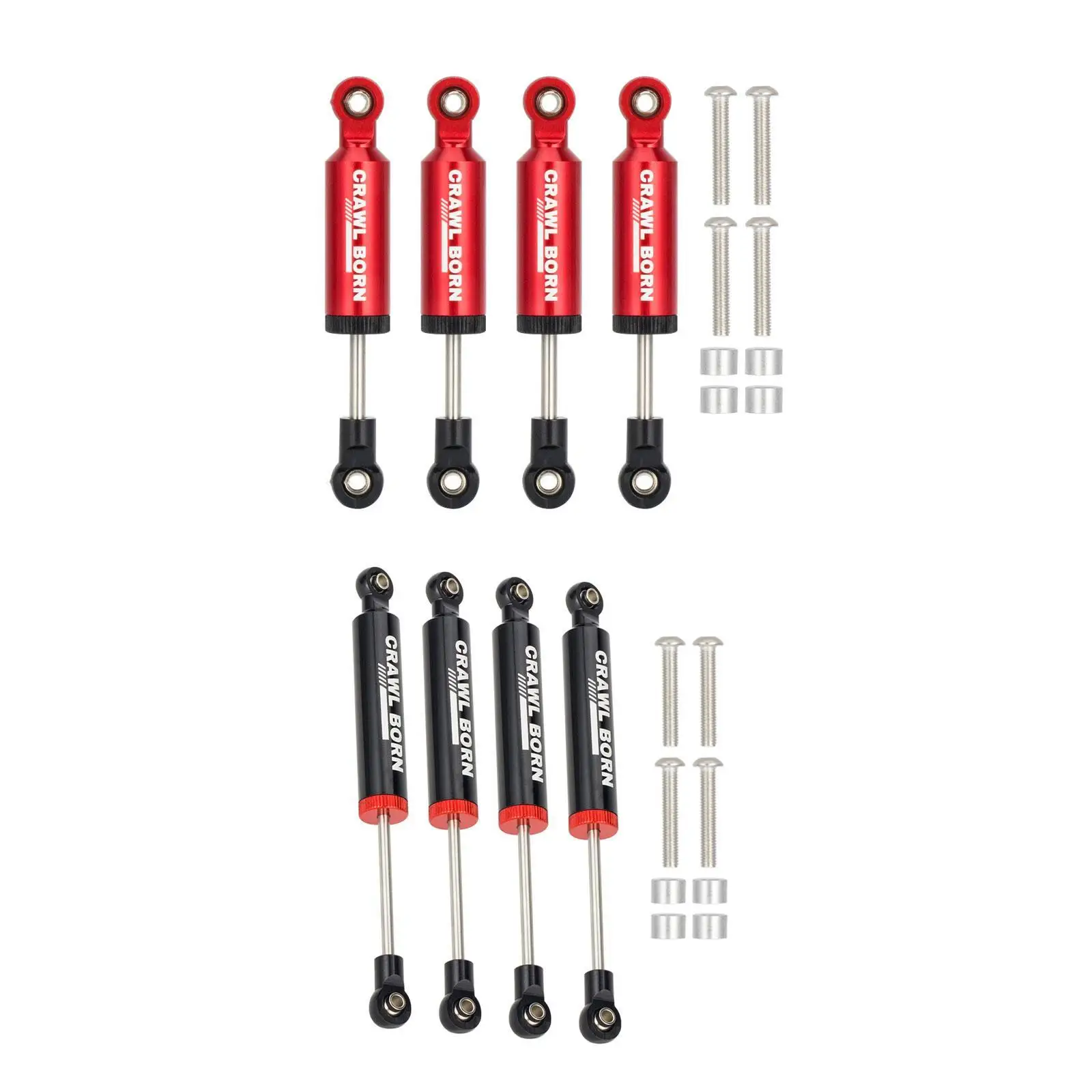 Amortisseurs hydrauliques en alliage RC, 4 pièces, ensemble d'amortisseurs de remplacement robustes 70mm pour Modification de voiture RC 1:10