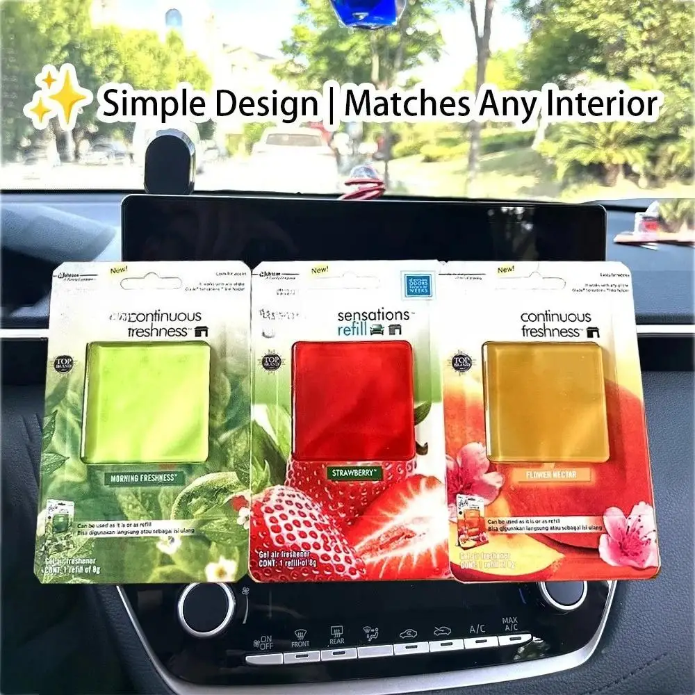 Pack varié de désodorisant pour voiture avec fraîcheur du matin, fraises et parfums floraux – Parfum longue durée pour voiture et usage domestique