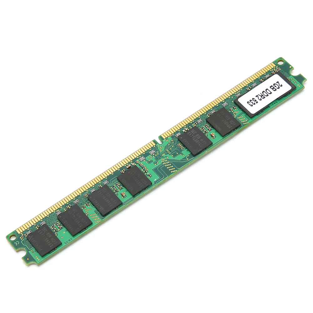 Módulo de memoria de 2 GB, componente electrónico, módulo de memoria para escritorio, totalmente compatible, de doble cara, 16 granes, DDR2, 2 GB, 533 MHZ, PC-4200