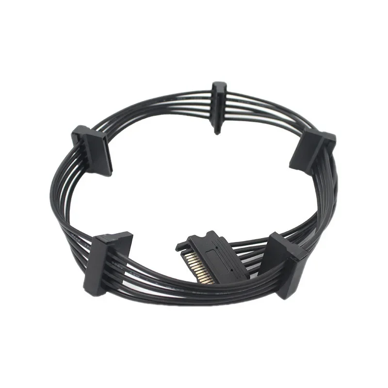 IDE TO SATA สายไฟตัวผู้ไปยังตัวเมียหนึ่งจุดห้าสายสายต่อ SATA จ่ายไฟฮาร์ดไดรฟ์สายเคเบิลแยก