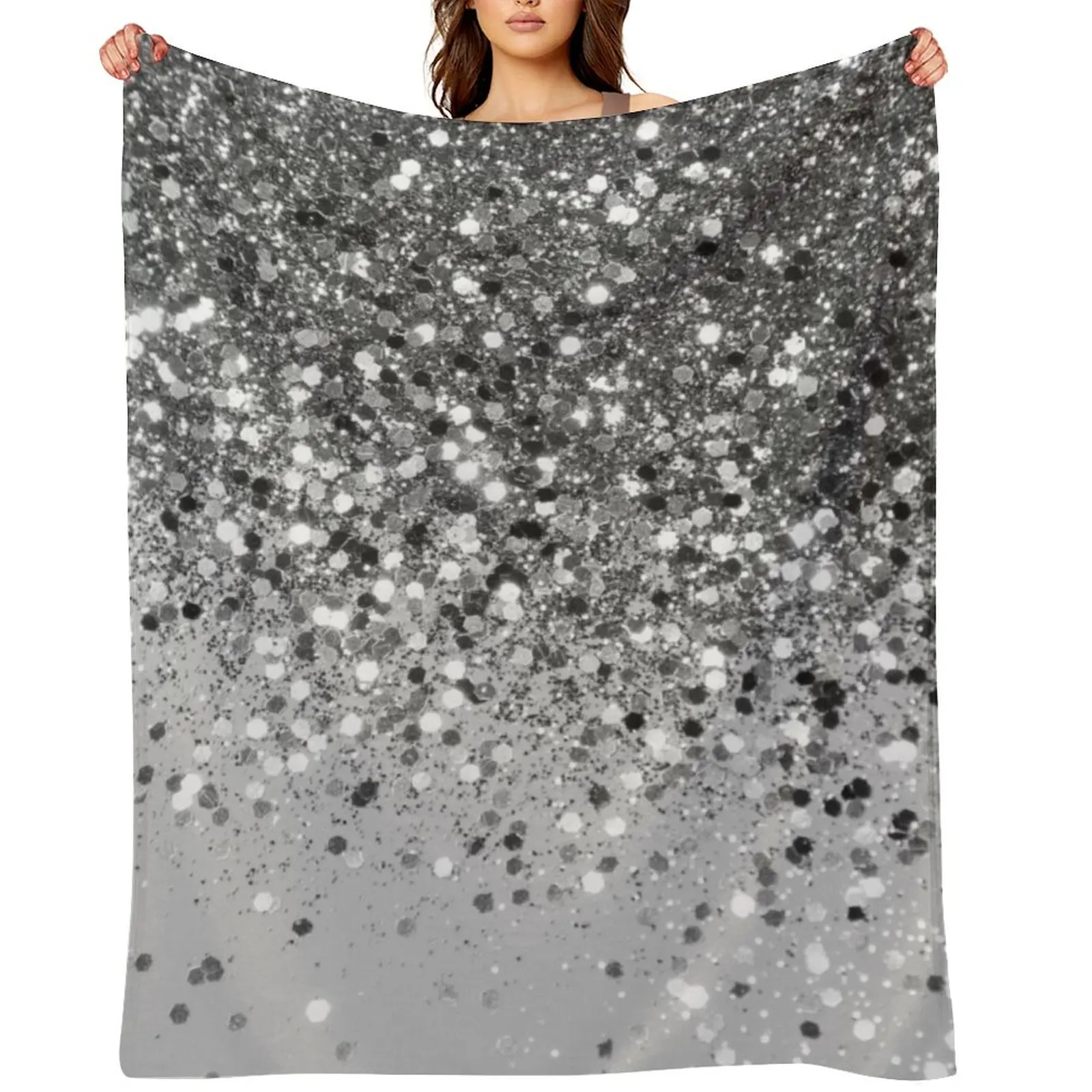 

Soft Silver Gray Glitter #1 (Faux Glitter - Photography) #shiny #decor #art Throw Blanket Vintage Blankets