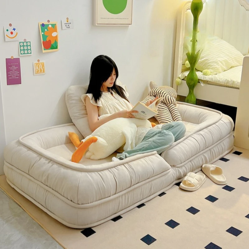 Human kennel lazy sofa balcony bedroom floor bunk tatami reclining and sitting folding sofa bed