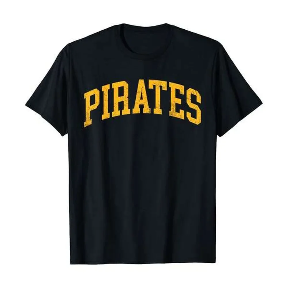 Vintage Pittsburg Pirates Design Men Women T-Shirt, Women's 100% Cotton Relaxed Crew Neck Tee, Summer & Vacation Outfits For Women, Soft & Breathable Daily Essential