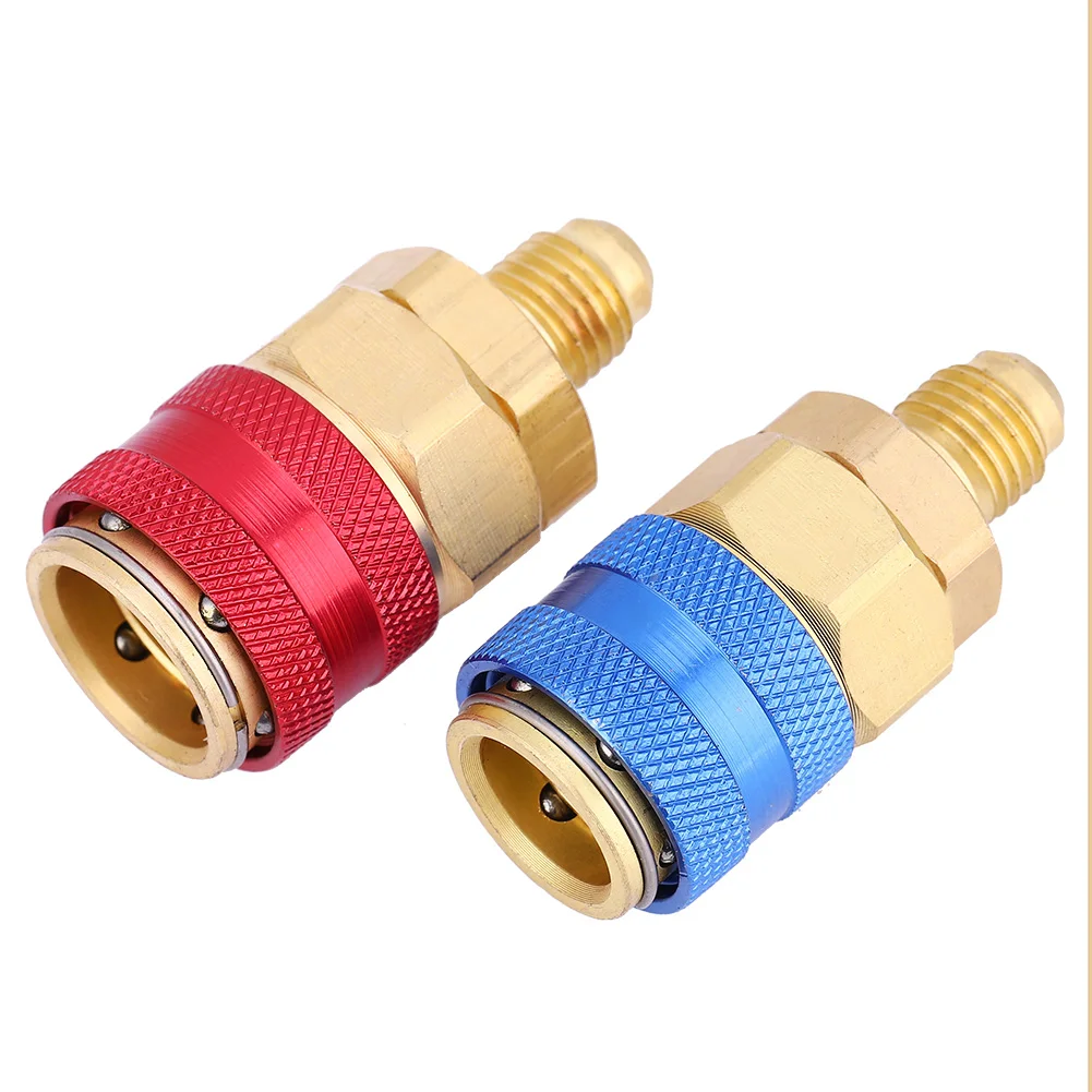 Adaptor Skrup Cepat R134A Manifold Tekanan Tinggi/Rendah Aksesori Otomotif Adaptor Skrup Cepat R134A Manifold R134A