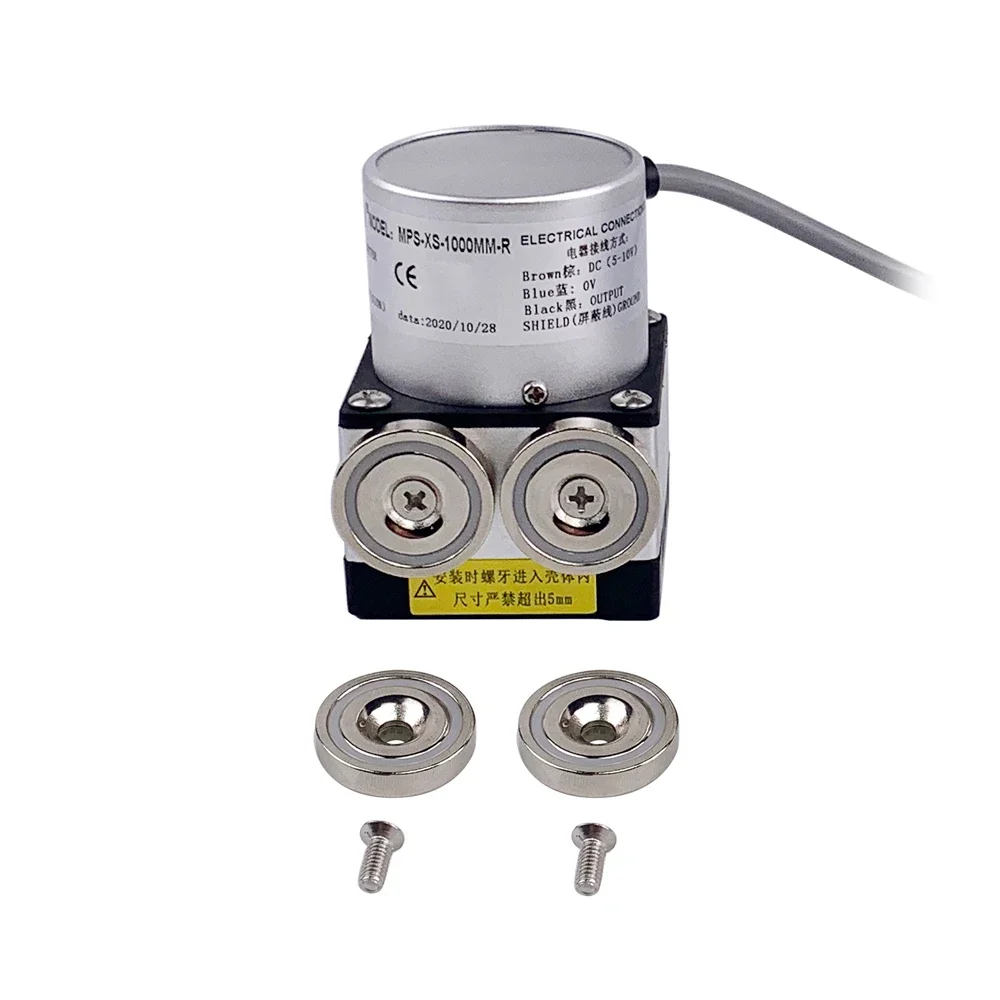 2026 MPS-M-1400mm-A2-C No Drilling Magnetic Suction Installation Wirerope Displacement Sensor Draw Wire Potentiometer