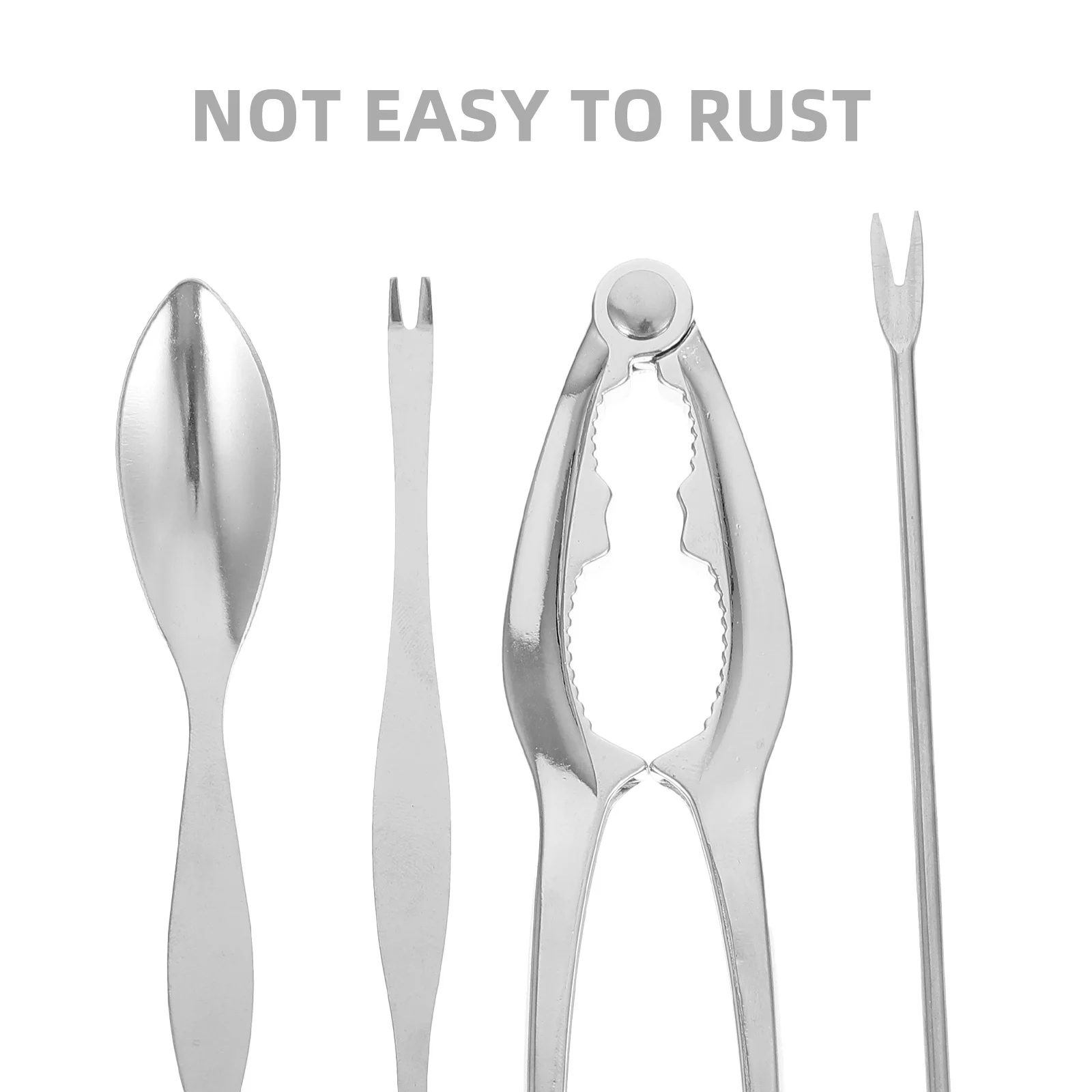 

1Set Seafood Tools Crab Eating Kit Rust Proof Stainless Steel Crab Plier Fork Scooping Tools Easy Clean Perfect Shell Cracking