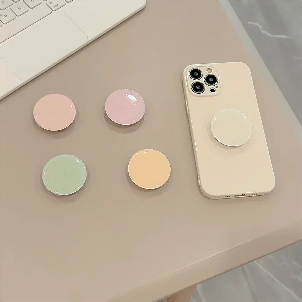 

Модный складной однотонный держатель для подушки безопасности, держатель для мобильного телефона для iPhone Samsung, круглая подставка, кольцо на палец, расширяющийся кронштейн