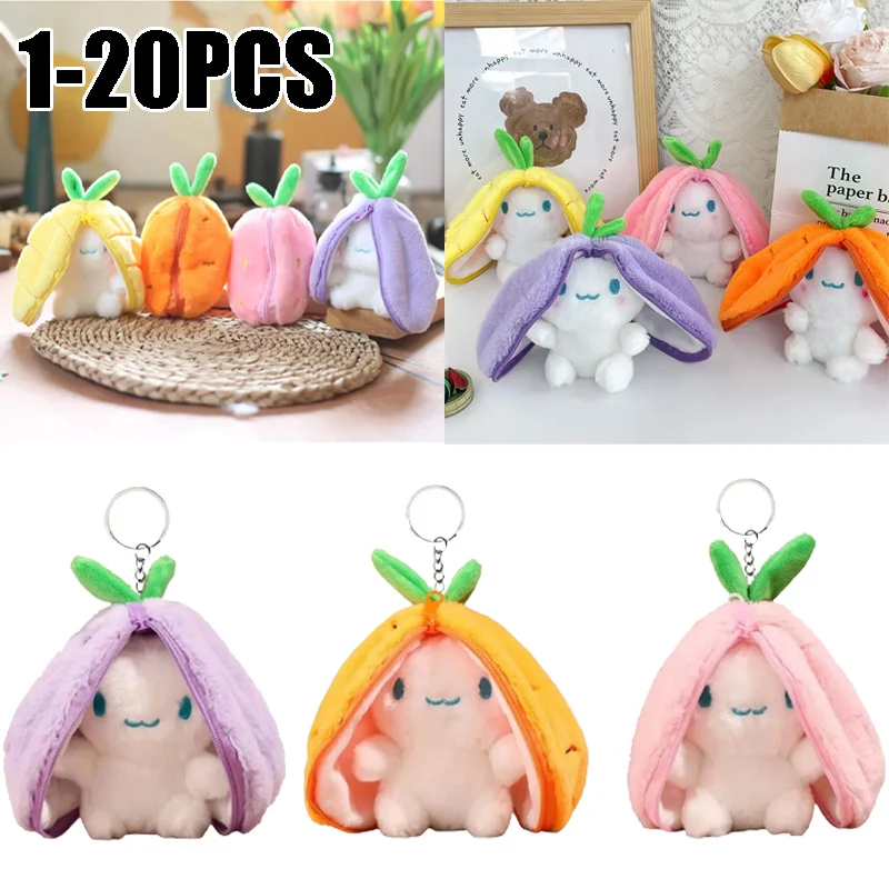 

Новый дизайн, креативная игрушка, очаровательный мини-брелок в виде фрукта с светящимся кулоном, мягкий плюшевый брелок-кролик для ключей от машины, для пасхальных подарков