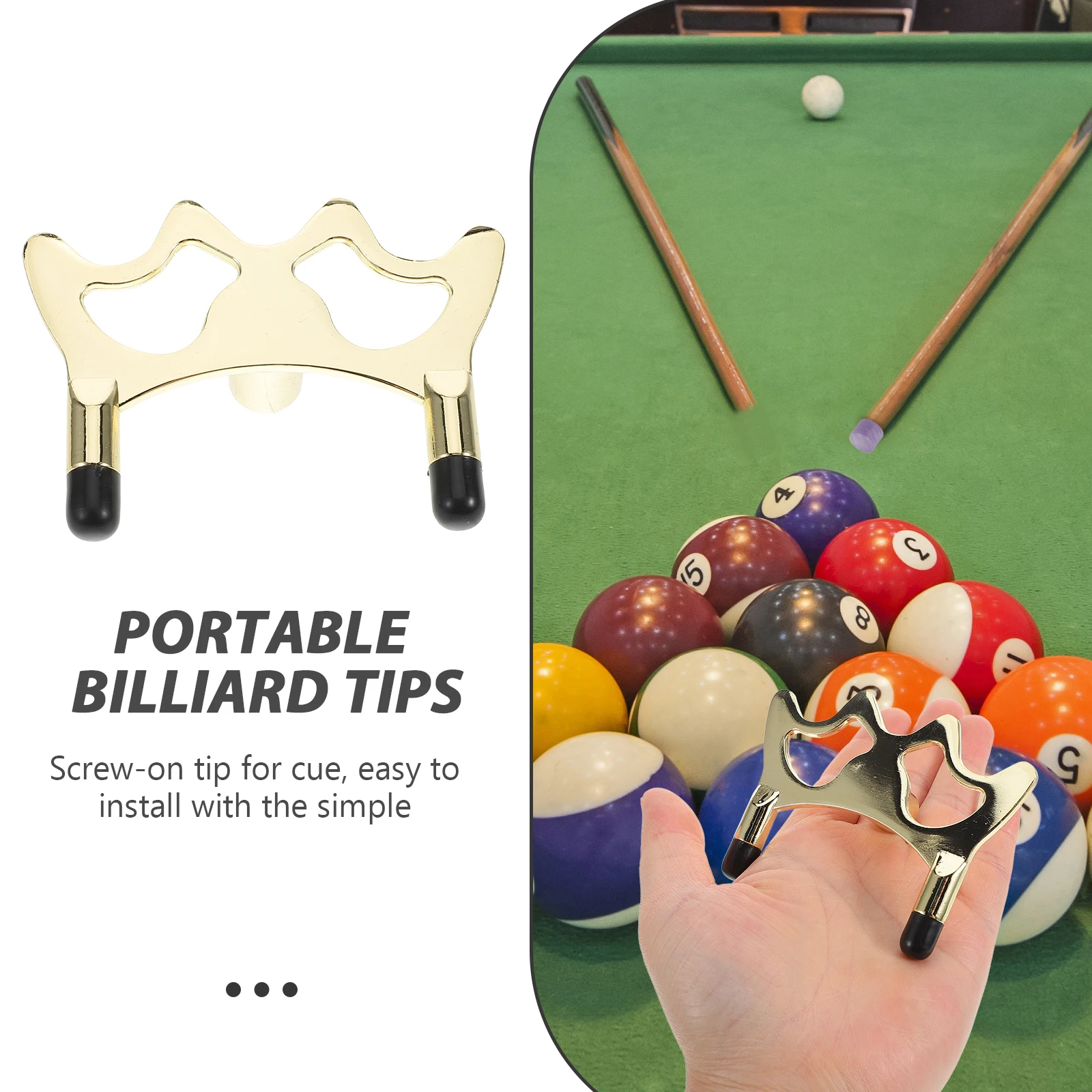 

Copper Pool Cue Bridge Stick High Bridge Head Durable Stability Control Use Pool Table Accessories Billiards