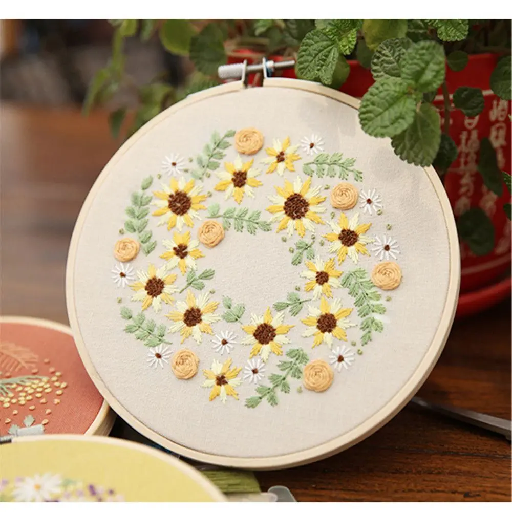 Fashion Handmade Bamboo Sewing Tools Round Loop Embroidery Hoop Cross Stitch Frame