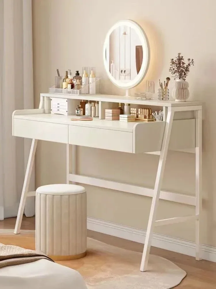 Bedroom Modern Minimalist Dressing Table Bedroom Modern Minimalist Cream Wind Makeup Table Small New Small Dressing Table