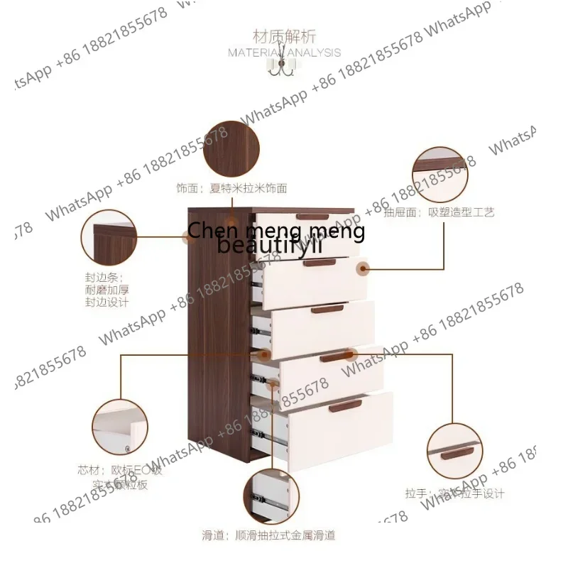 cc182R11 Einfache, moderne Aufbewahrungskommode im nordischen Stil, Möbel mit vier Eimern, Kommode, Schlafzimmer, Wohnzimmer, Spind f