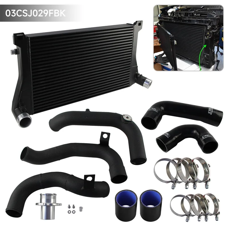

Fits for Audi A3 S3 VW Golf R GTI MK7 Front Intercooler & Charge Pipe Kit Seat Leon 5F Skoda Octavia 5E 1.8T 2.0T EA888