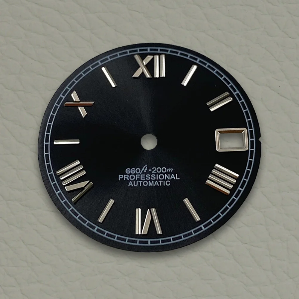 New 28.5mm S Logo Rome Sunburst Dial Fit NH36/4R Movement Sunray Dial Watch Modification Accessories