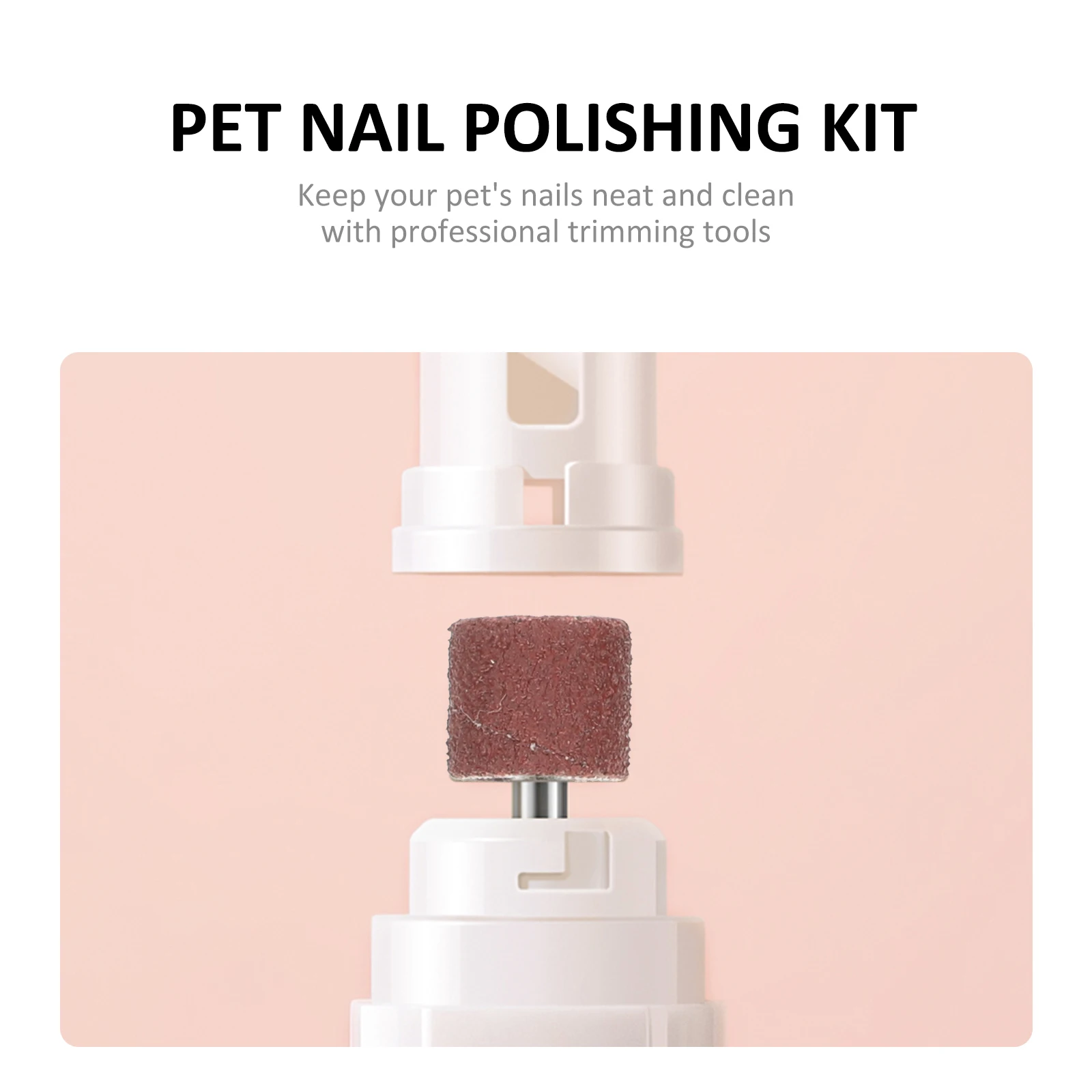 

Nail Drill Bits Polishing Circle Dog Cat Trimming Tools Pet Nail Polisher Trimmer Set Puppy Safe Convenient Long