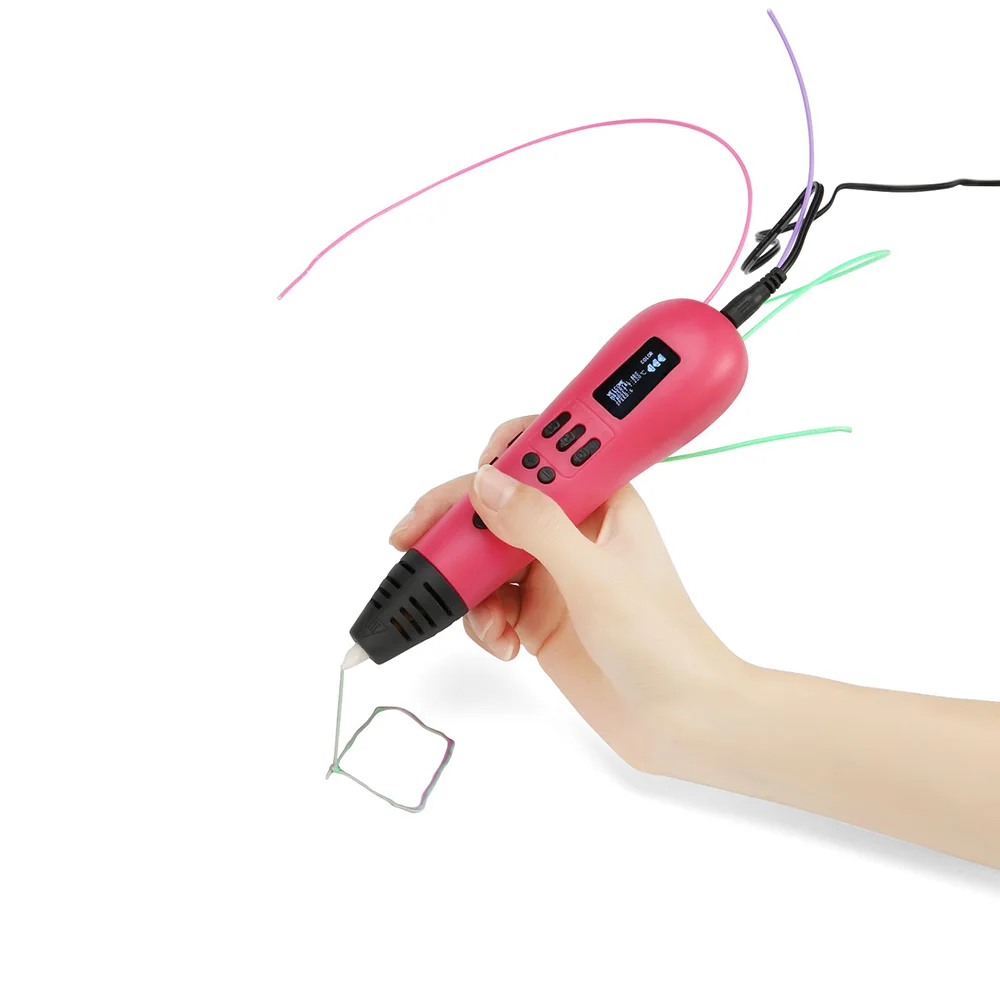 

2020 New Smart 3D Pen with OLED Screen 1-Year Warranty Feeding ABS PLA PCL Filament