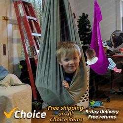 Portable Kids Swing Toy Set Therapy Elastic Hammock Hanging Chair Home Rooms Indoor Yoga Suspension Beds Sensory Autism Kids New