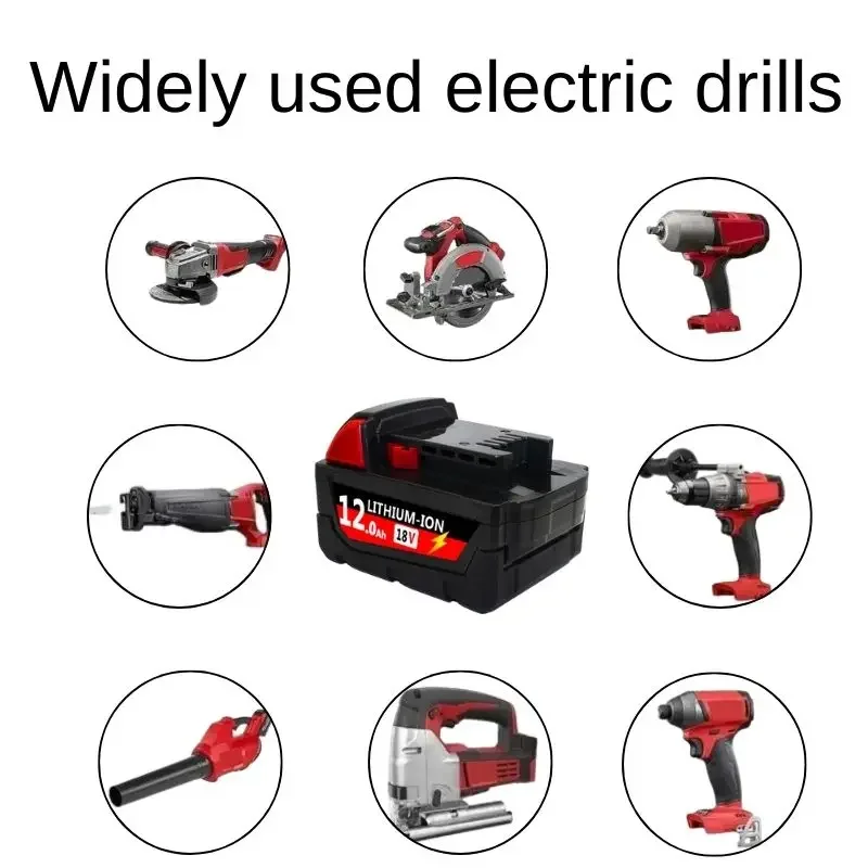 Imagem -02 - Bateria de Lítio para Ferramentas Elétricas sem Fio Bateria de Capacidade Estendida xc 12ah Milwaukee 4811-1852 M18 48-11-1850 48-11-1840
