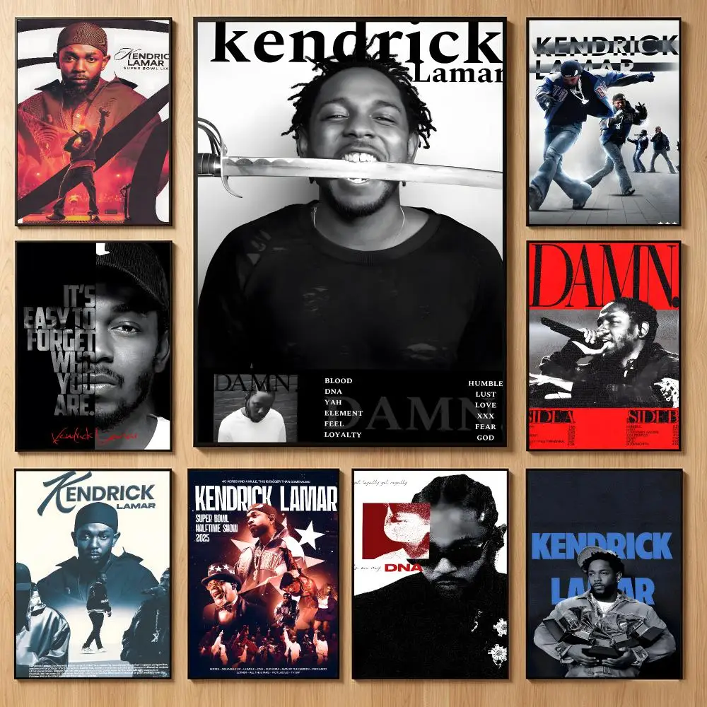 Conscious Rapper K-Kendrick Lamar Poster Classic Self-Adhesive PP Wall Sticker for Living Room Bar Decor Gift