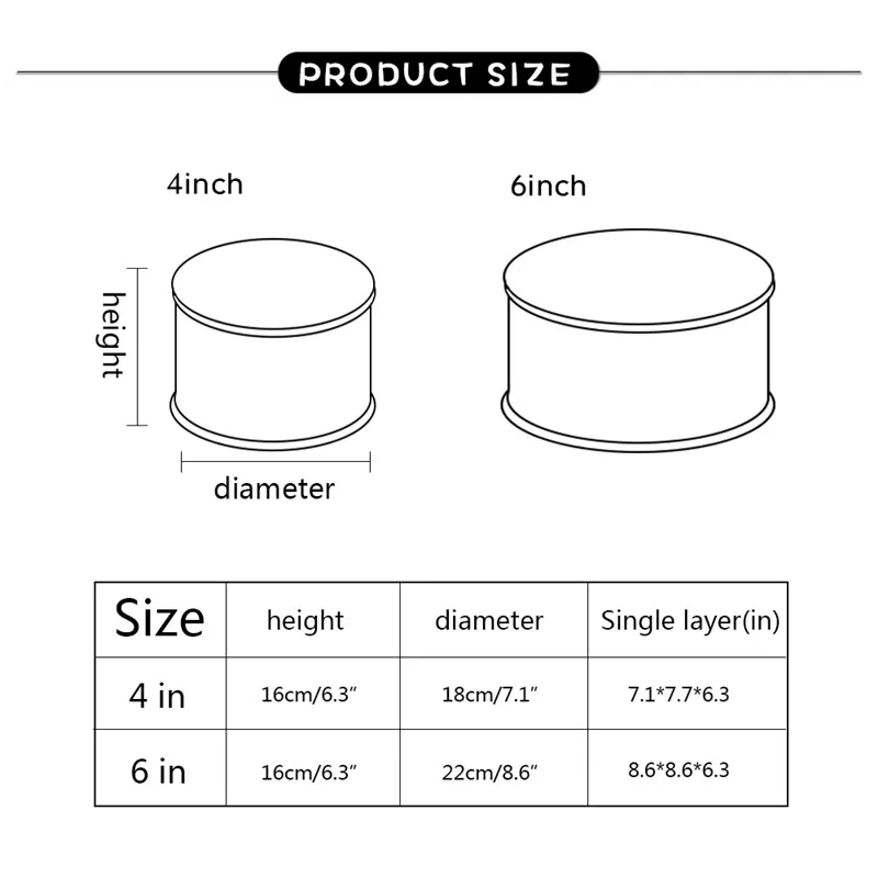 Clear Round Cake Box DIY Baking Dessert Flower Gifts Packing Box (without Ribbon) For Christmas Wedding Birthday Party Cake Case