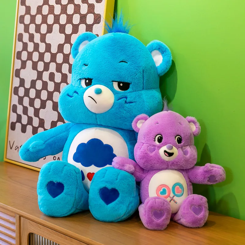 27cm Rainbow Bear Soft Plush Doll Pillow Cute Care Bear Cartoon Animal Stuffed Toys Ornaments Kids Christmas Gifts