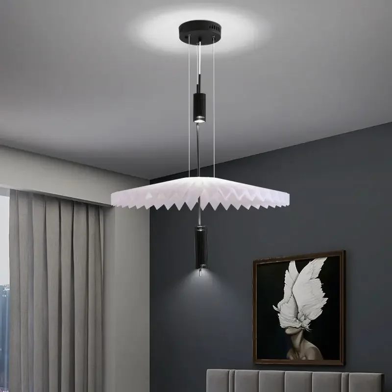 

SANDYHA Designer Minimalist LED Chandelier Creative Pleated Pendant Lamp for Bedroom Restaurant Bar Kids Room Modern Lighting