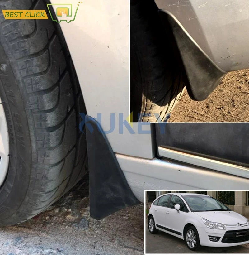 Set Car Mud Flaps For Citroen C4 1 2004-2010 Hatchback Mudflaps Splash Guards Mud Flap Mudguards Fender Front Rear 2005 2006