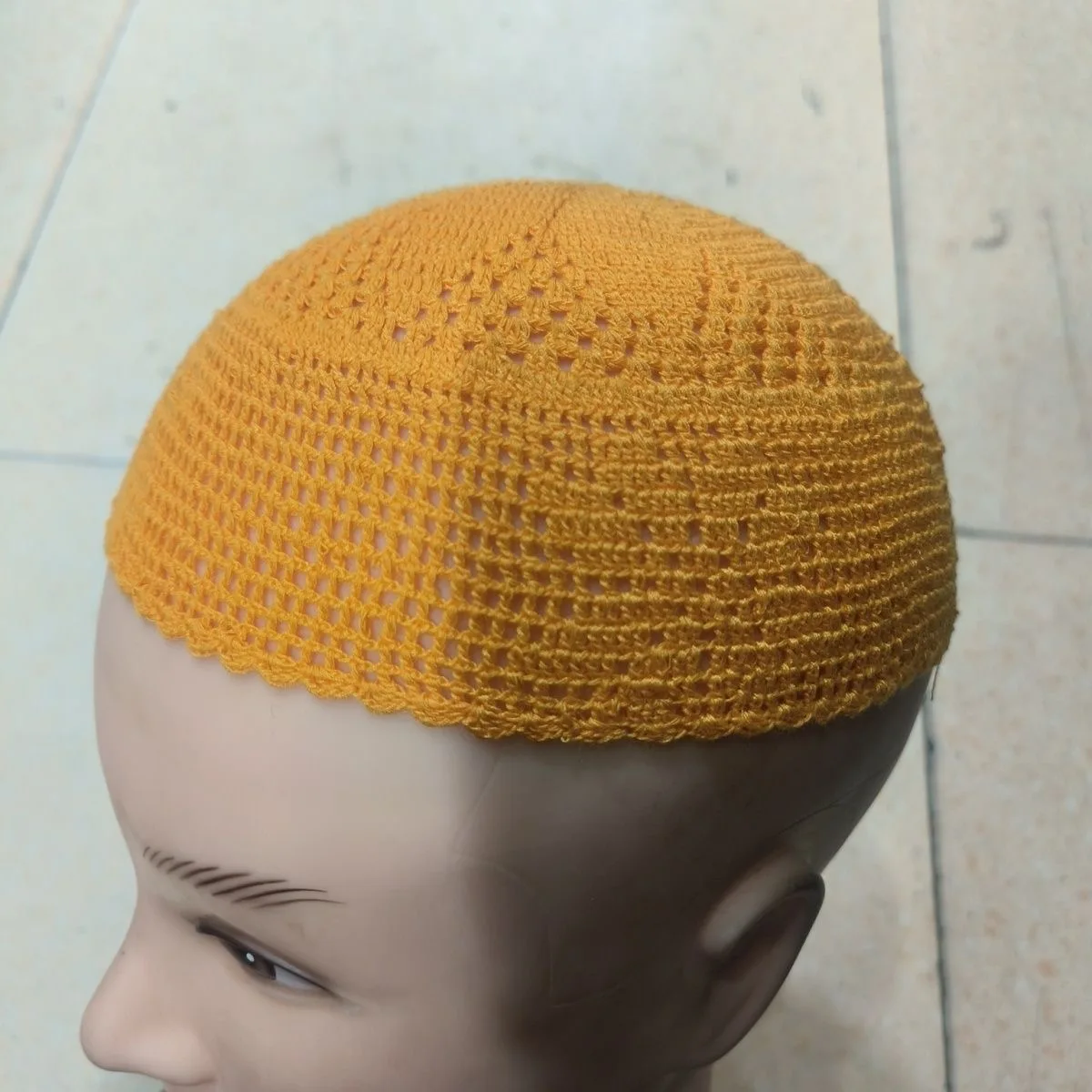 Muslim Caps For Children Men Clothing Skull Prayer Hat  Knitted Mesh Kufi Kippah Islamic Saudi Arabia Jewish Summer 0799 view 2