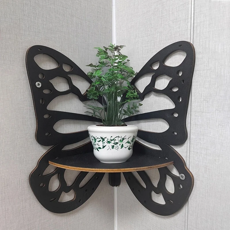 Butterfly Wall Corner Shelf Bookshelf Decorative Wall Rack Wall Hanging Arts And Crafts For Home Office