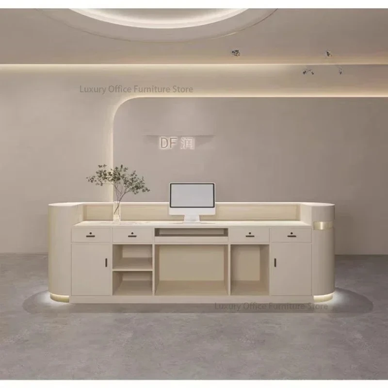 Modern Reception Desks Nordic Cream Style Luxury Beauty Salon Counter Customer Help Center Furniture Ontvangstbalie