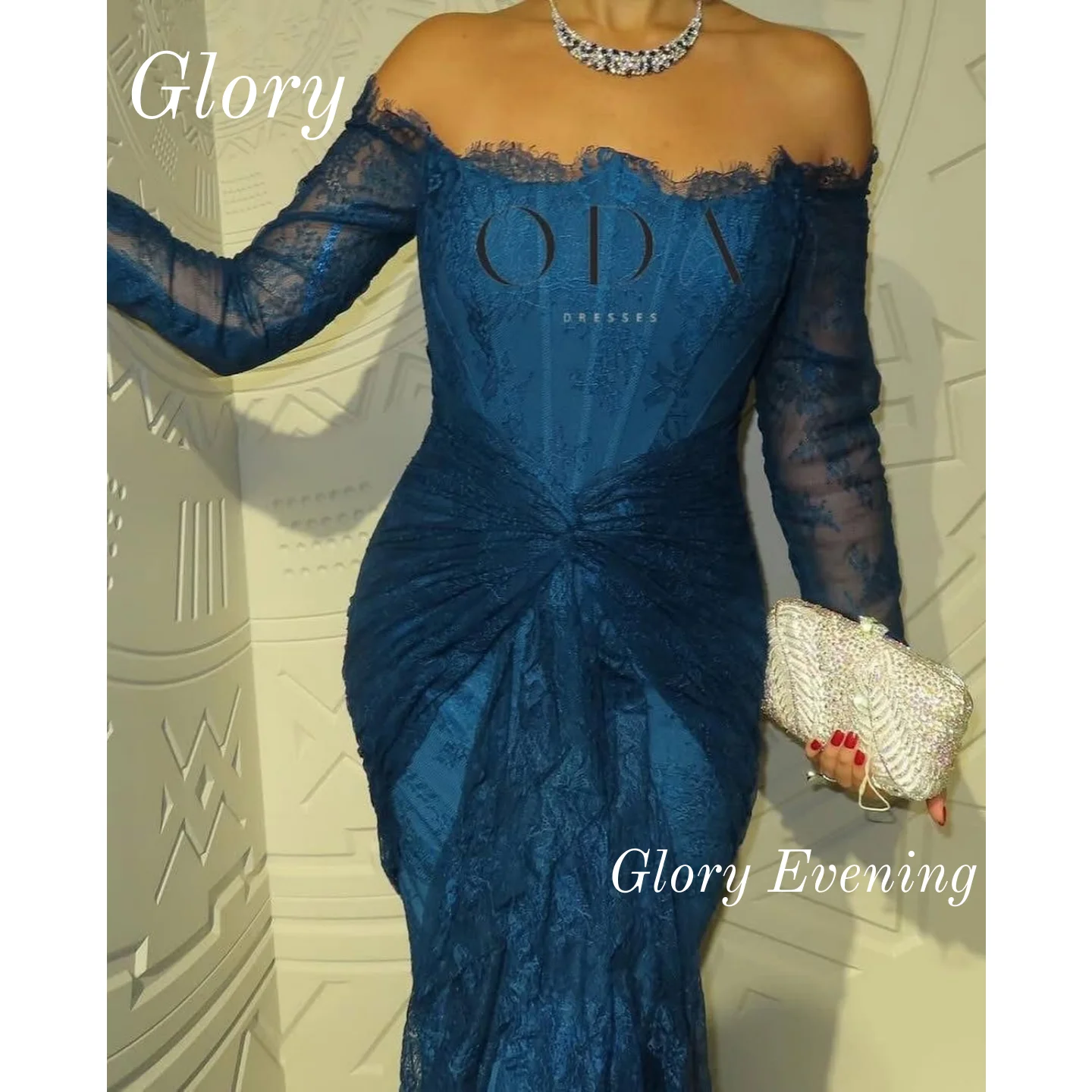 Czarne koronkowe sukienki na studniówkę z plisami, suknie wieczorowe z Arabii Saudyjskiej, sukienki wieczorowe z odkrytymi ramionami i długim rękawem, sukienki na zamówienie.