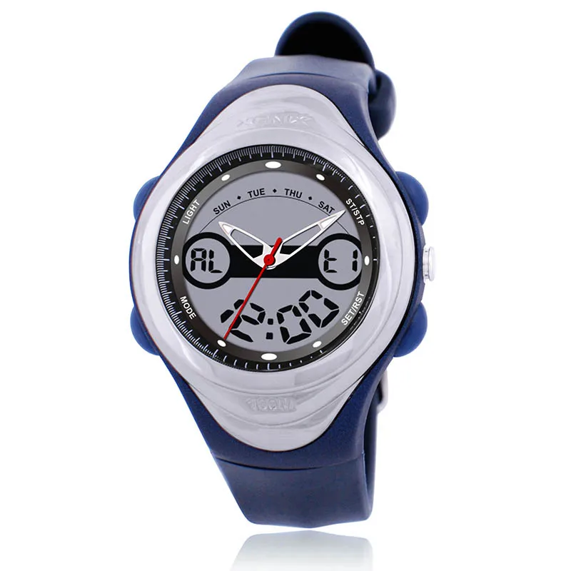 XONIX Multifunctional Luminous Double Display Electronic Watch Student Waterproof 100M Swimming Outdoor Sports Watch DQ