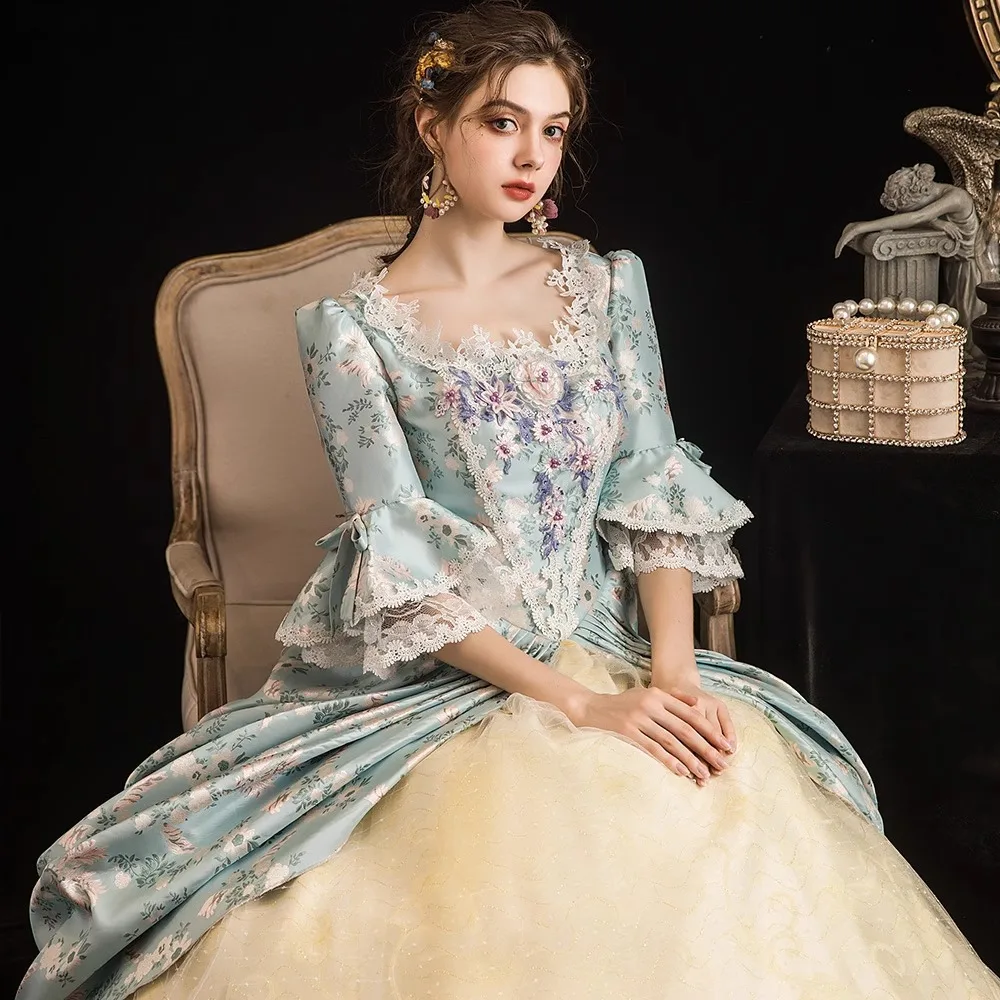 European Medieval Palace Uniform Aristocratic Photo Travel Photography Model Dress Performance Evening Makeup Elegant Princess