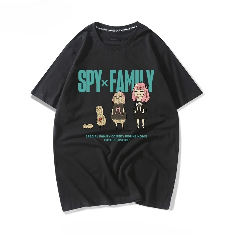 MINISO Spy X Familie Japanische Anime Anya Forger Grafik Druck T Shirt Streetwear Männer Frauen Mode Kurzarm Plus Größe Unisex