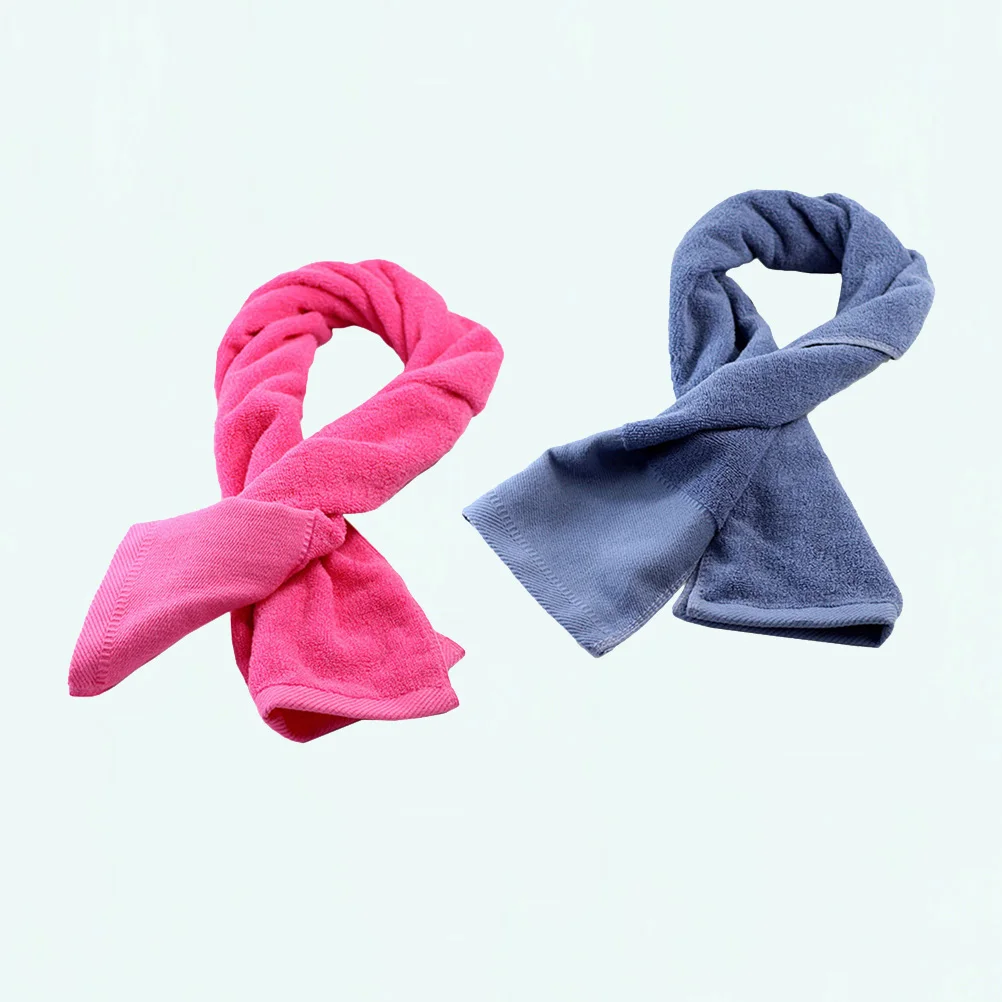 

2 Pcs Washcloths Towel Practical Sports Absorb Sweat Absorbing Towels Outdoor Fitness Bathroom