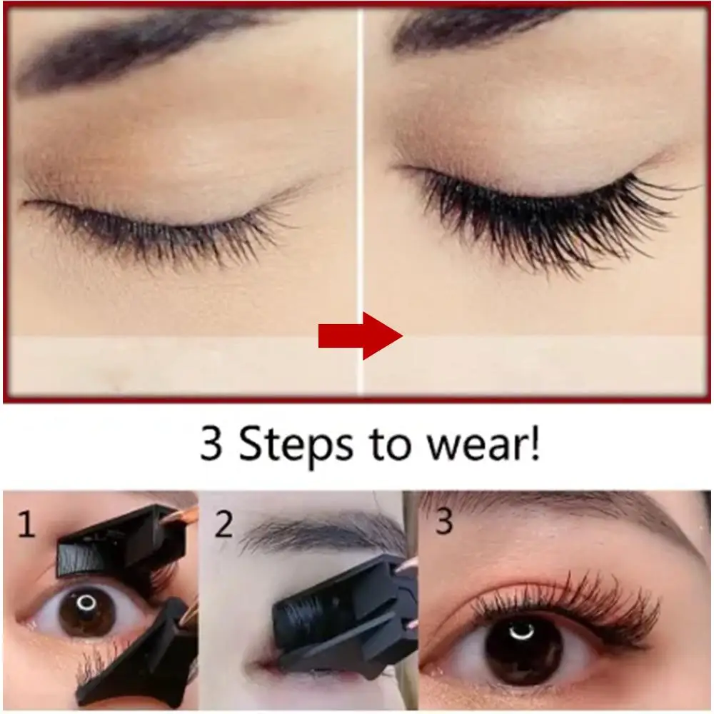 3D Magnetic EyeLashes Kit With Applicator Natural Look False Lashes Reusable Easy Wear No Glue Need Eyelashes & Clip 2024