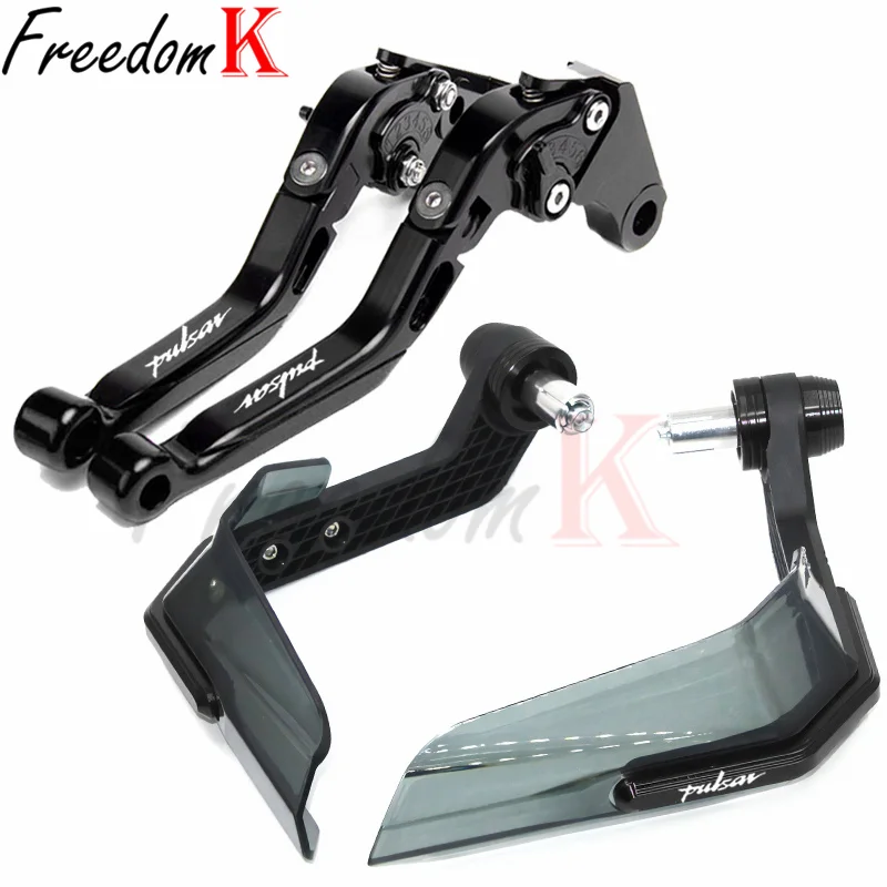 Motorcycle Folding CNC Moto Adjustable Clutch Brake Levers Handbar Windshield Guard Protector fit For Bajaj Pulsar 200 NS/200 RS