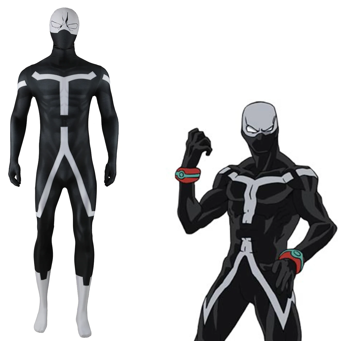 My Hero Bubaigawara Jin Cosplay Superhero Academia Zentai Suits Outfits 3D Printed Spandex Bodysuits Halloween Costume Adult Kid