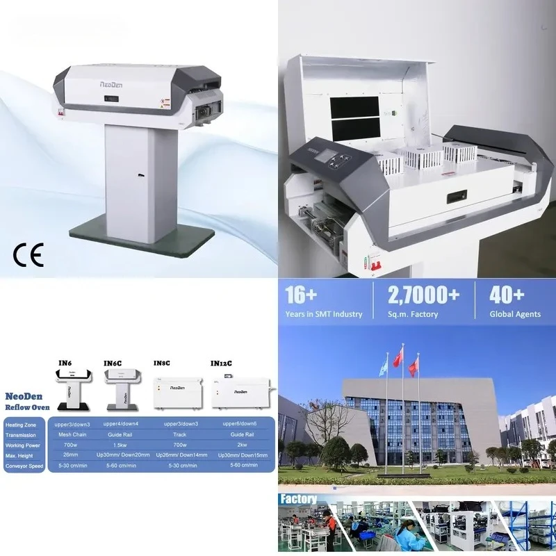 AP01 IN6C Desktop Hot Air Online Reflow Soldering Machine 6-Zone for DIY PCB Assembly