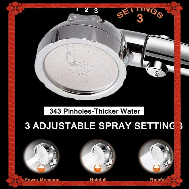 

24-Hour Delivery High Pressure Shower Head,Handheld Showerhead With ON/Off Full Shutoff Push Button Angle-Adjustable Water Savin