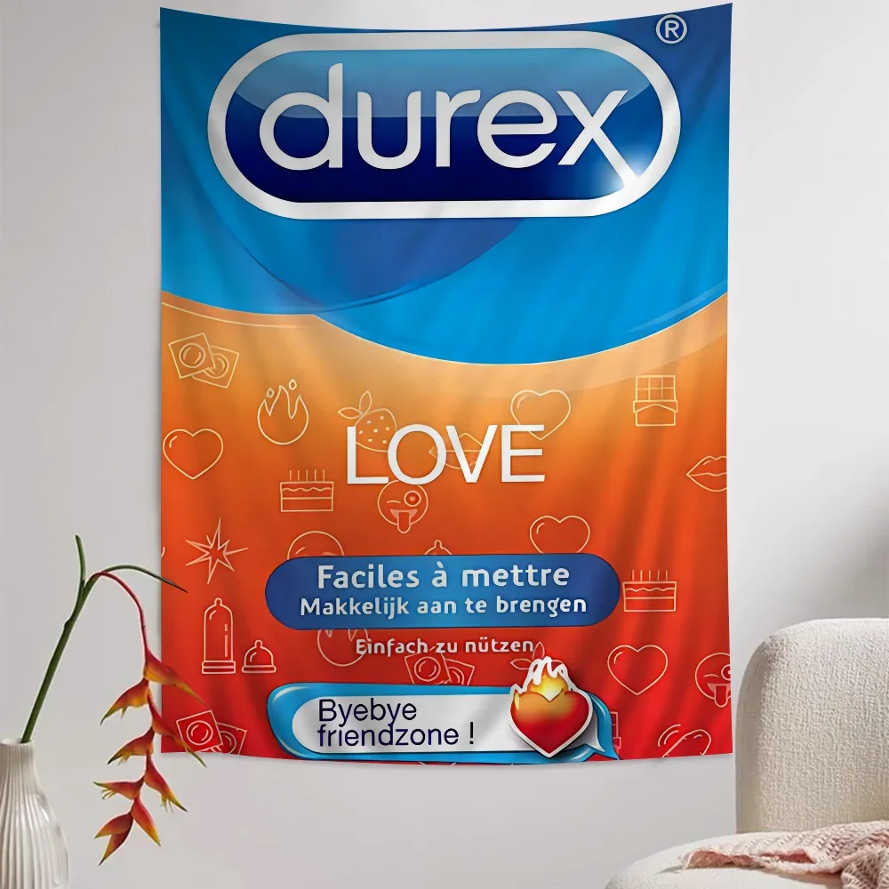 Sexy Condom Brand D-Durex Classic Anime Poster Fancy Wall Sticker for Living Room Bar Decoration Decor Art Wall Stickers