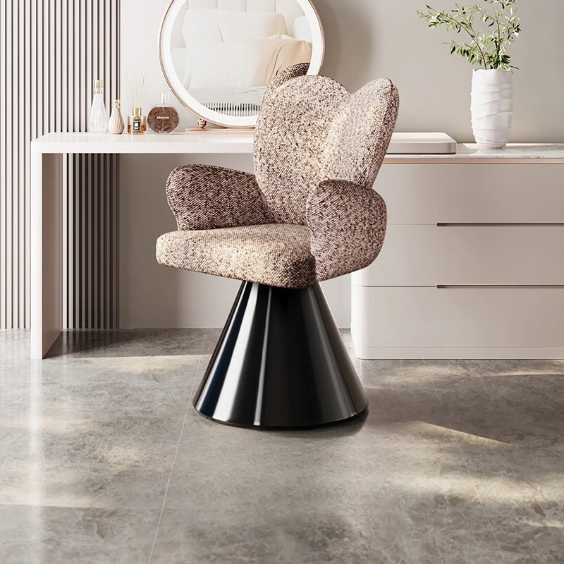 Rotate Counterclockwise Makeup Chair Italian Light Luxury Dresser Stool Girls Bedroom Cloakroom Manicure Chair