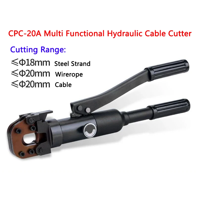 

Multi Functional Hydraulic Cable Cutter CPC-20A Hydraulic Wire Rope Scissors Steel Wirerope Cutting Pliers Steel Strand Shear