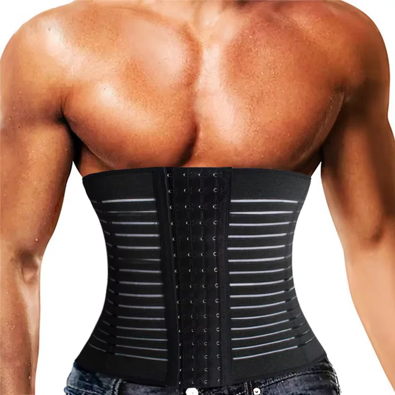 Faja Reductora de Cintura para Hombre, Corsé Moldeador, Cinturón Adelgazante, Soporte Lumbar, Alta Compresión, Correa de Modelado, Faja Deportiva