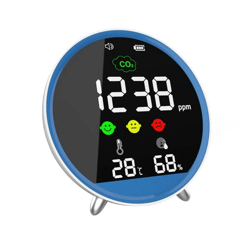 

CO2 Detector Portable CO2 Monitor Carbon Dioxide Detector Temperature Humidity Air Quality Meter LCD CO2 Meter Alarm Easy To Use