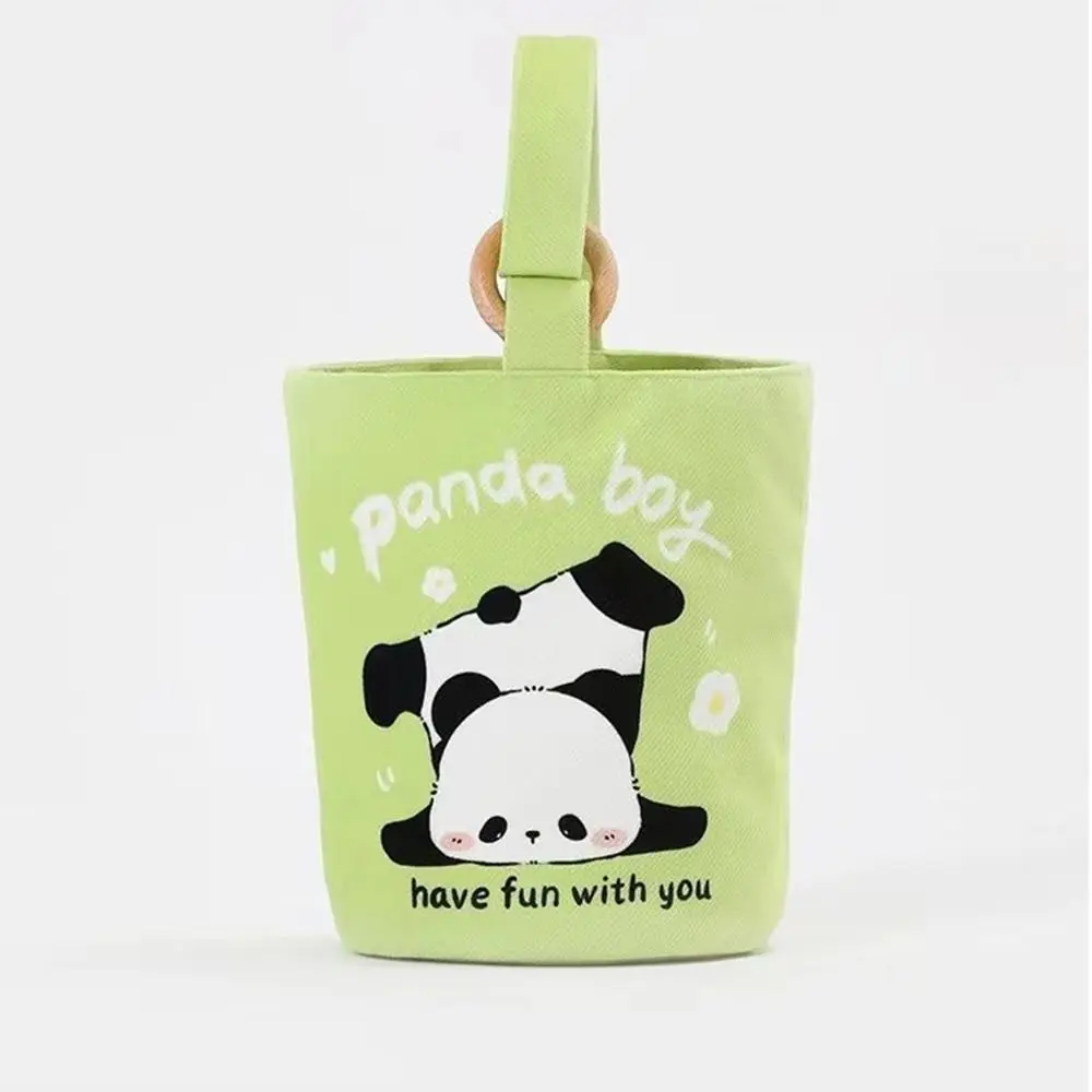 Tas penyimpanan kapasitas besar, tas makan siang, tas Tote kanvas, tas tangan kapasitas besar, lucu, Panda, tas penyimpanan tas ibu gaya Korea