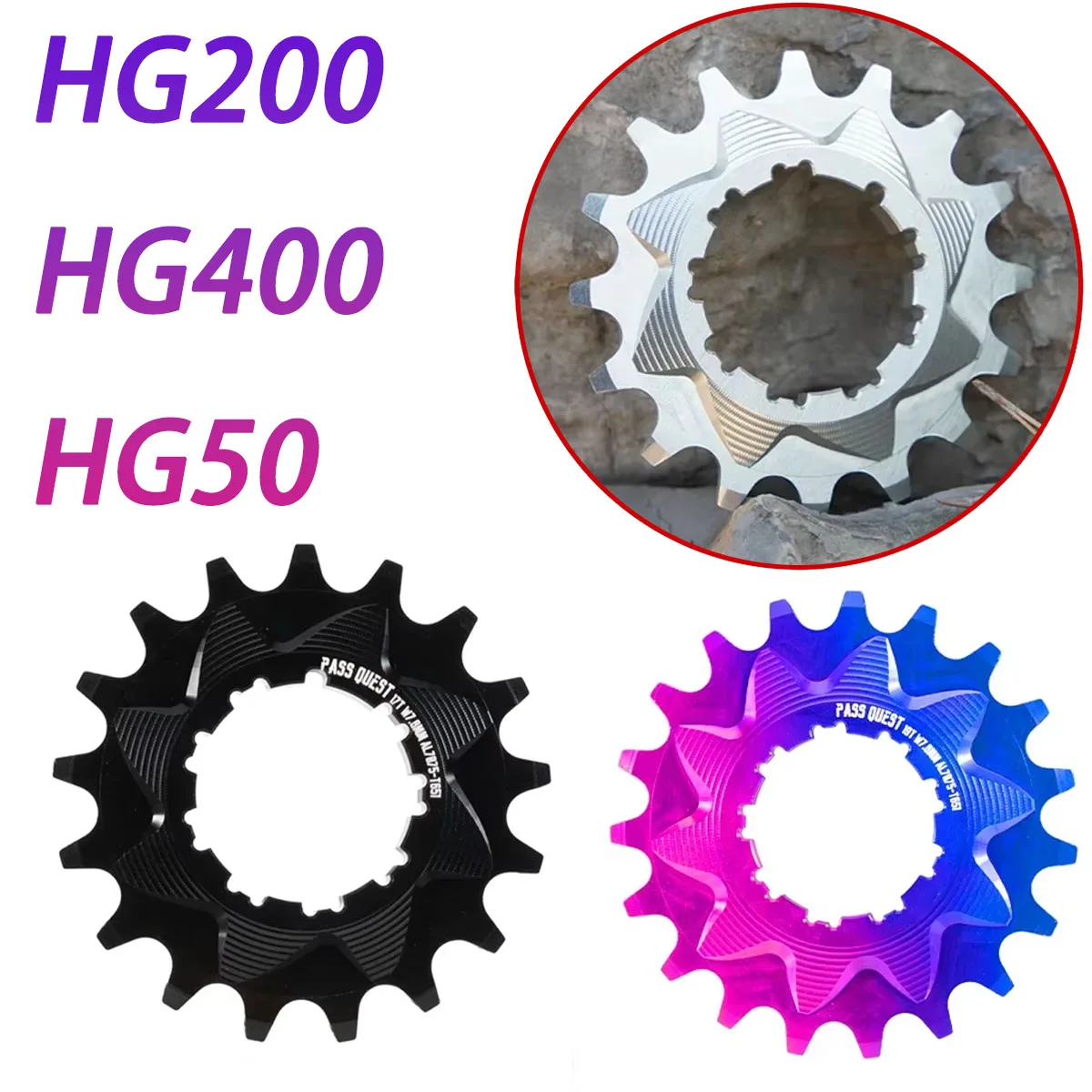 PASS QUEST Single Speed Cassette For Shimano CS HG200 HG400 HG50 Cog Conversion Kit MTB Bike Freewheel 13t 14t 16t 17T 18T